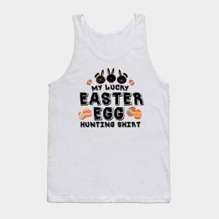 My Lucky Easter Egg Hunting Bunny Cute Tank Top